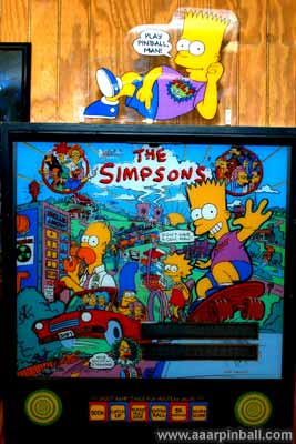 Backglass and Toppe (Bart, Homer, Lisa, Marge)